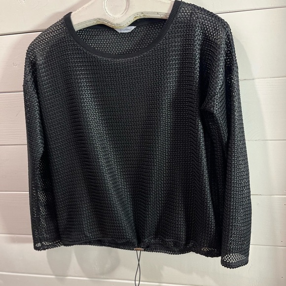 🖤 CALVIN KLEIN – Black mesh pullover – Est. size S/M - Picture 6 of 8